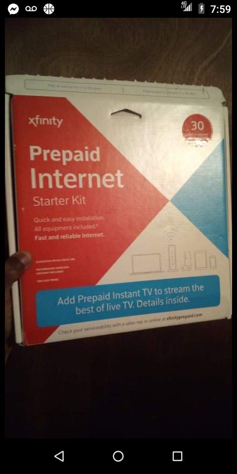Xfinity pre paid internet router