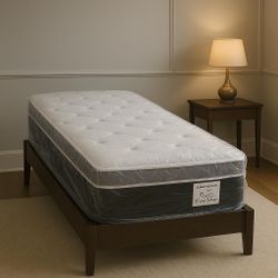 Twin Size Mattress Pillow Top 14” Inches  Excellent Comfort Also Available: Full, Queen And King New From Factory With Its Plastic Same Day Delivery 