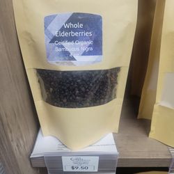 Certified Organic Whole Elderberries (Sambucus Nigra), 4 oz. 