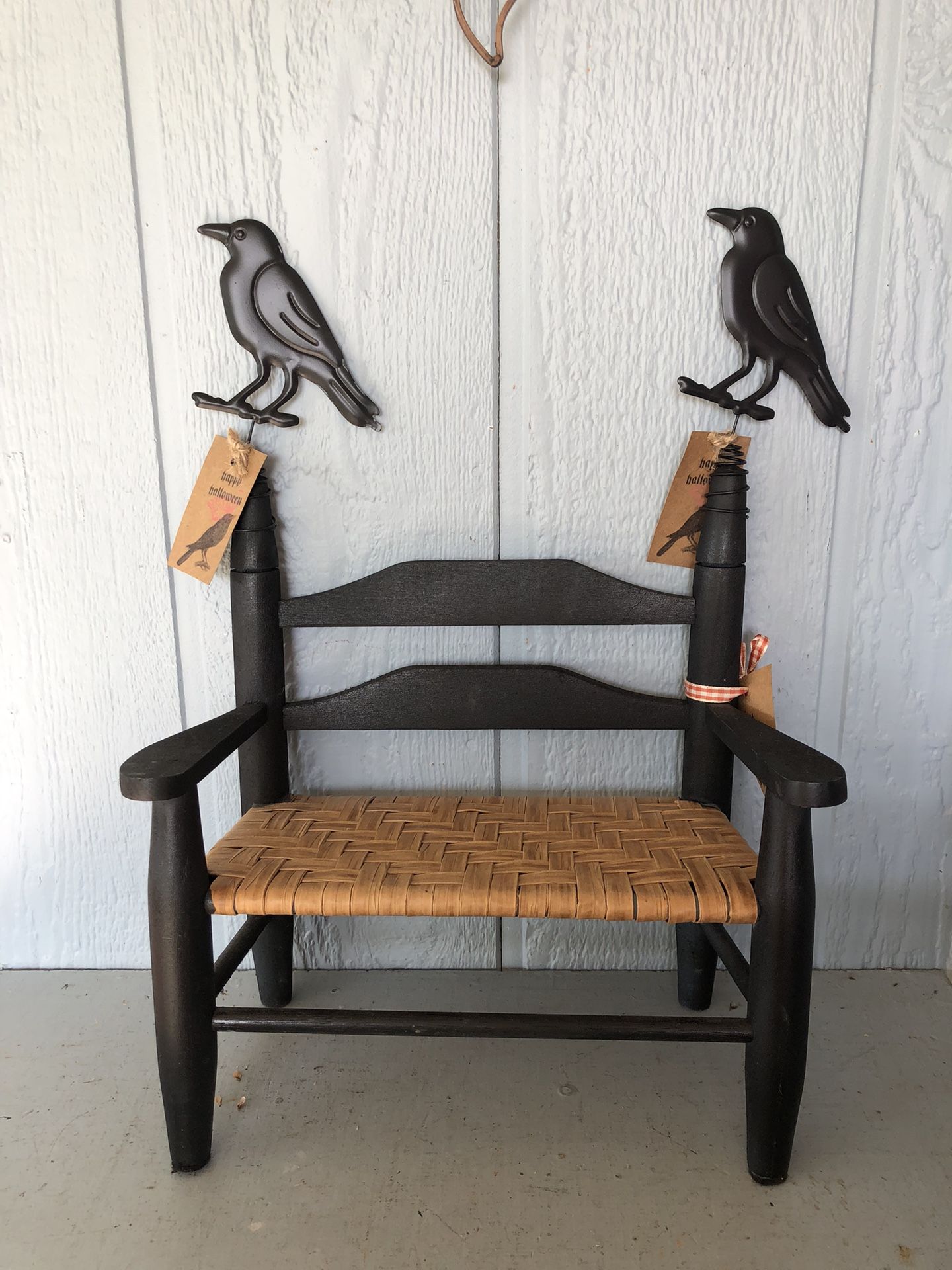 Tiny Bench With Crows
