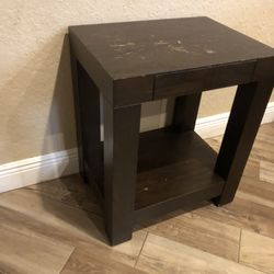 Solid Wood Side Table - Heavy