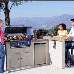 NEW Bull BBQ Grills Island Set Outdoor Kitchens Burner Refrigerators Sinks