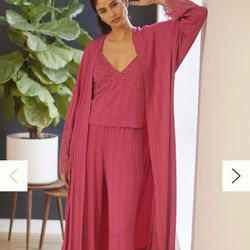 Anthropologie Pink Ilia Wrap Robe