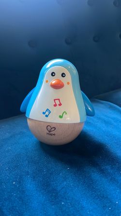 Hape Penguin Wobbler| Colorful Wobbling Penguin, Roly Poly Toy for Kids 6 Months