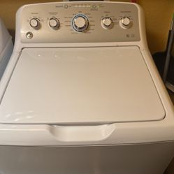 white GE Profile Matching Washer & Dryer 