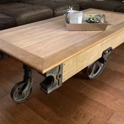 Restoration Hardware Industrial Wagon Coffee Table