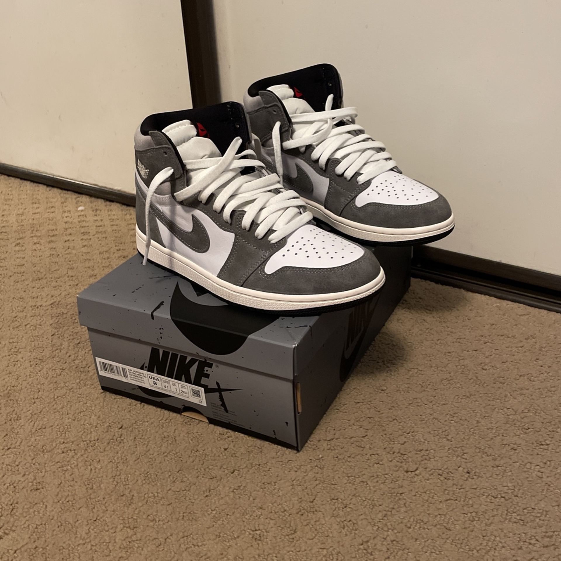 Air Jordan 1 Washed Black Size 8