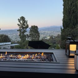 Fire Dining Table And Chair Set