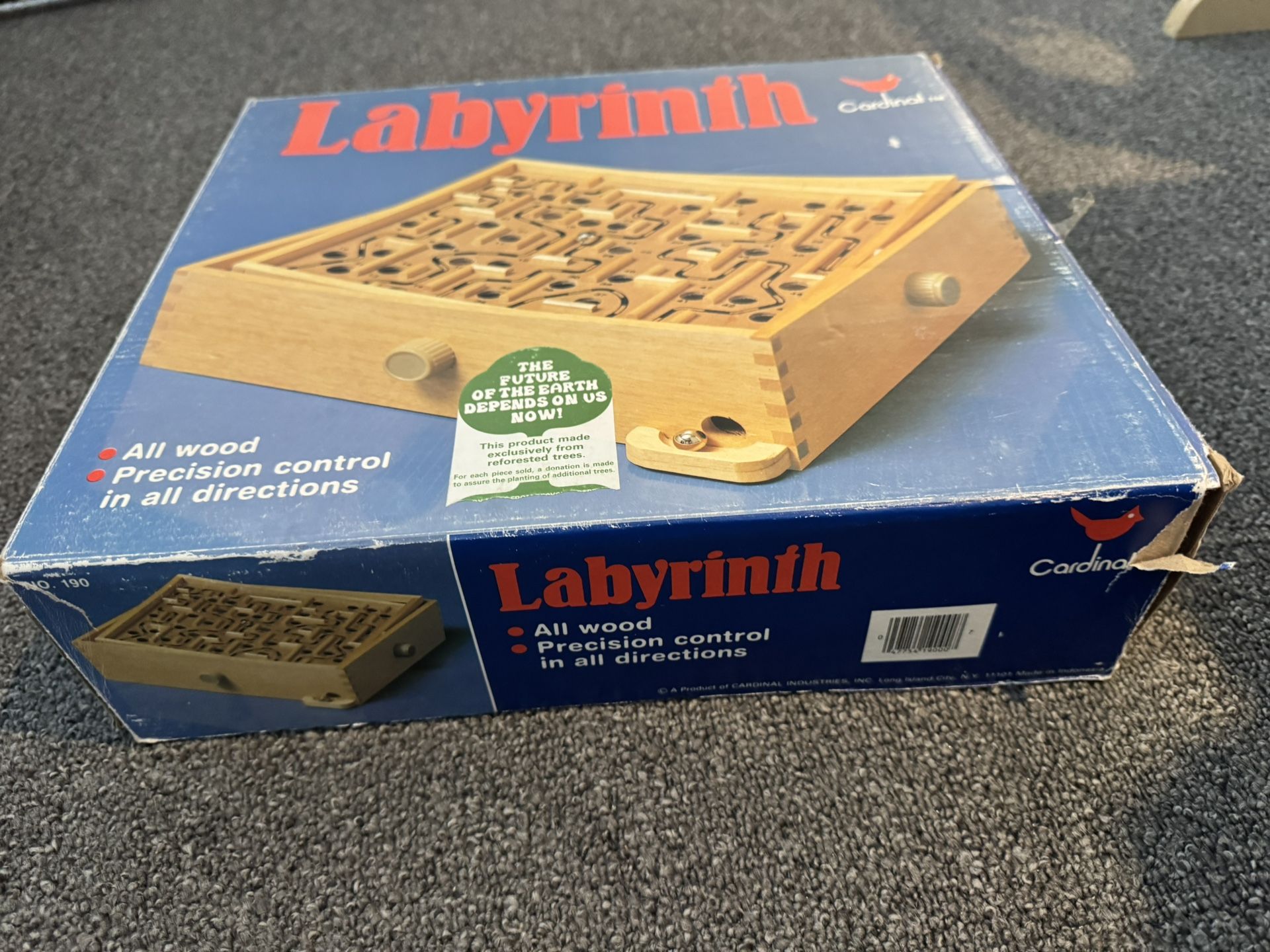 VIintage Pavilion All Wood Labyrinth Board Game 