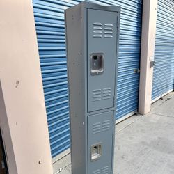 Lockable 2-Tier Metal Locker Cabinet – Heavy Duty