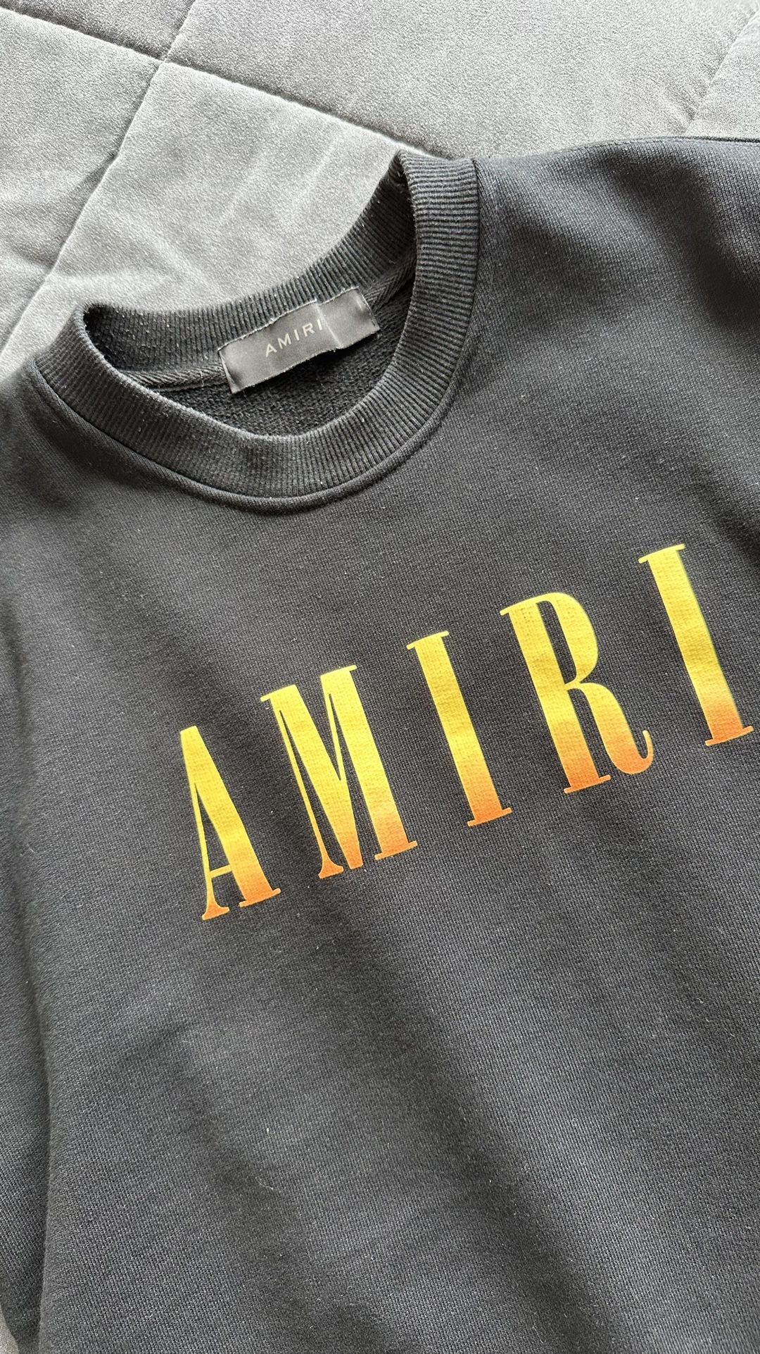 Amiri FF19 Vintage Sweatshirt In Black And Yellow