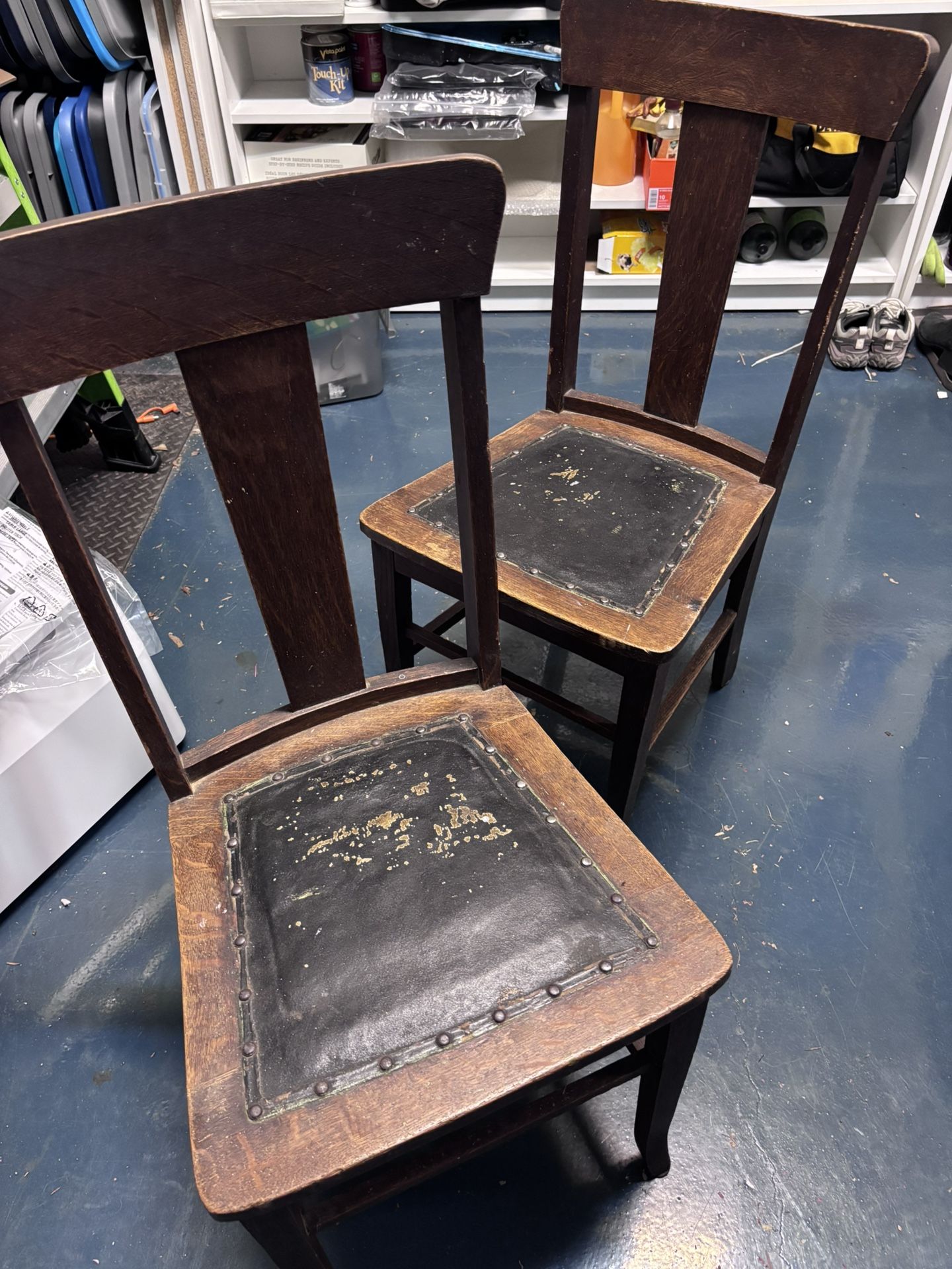 2 Antique Wooden Chairs