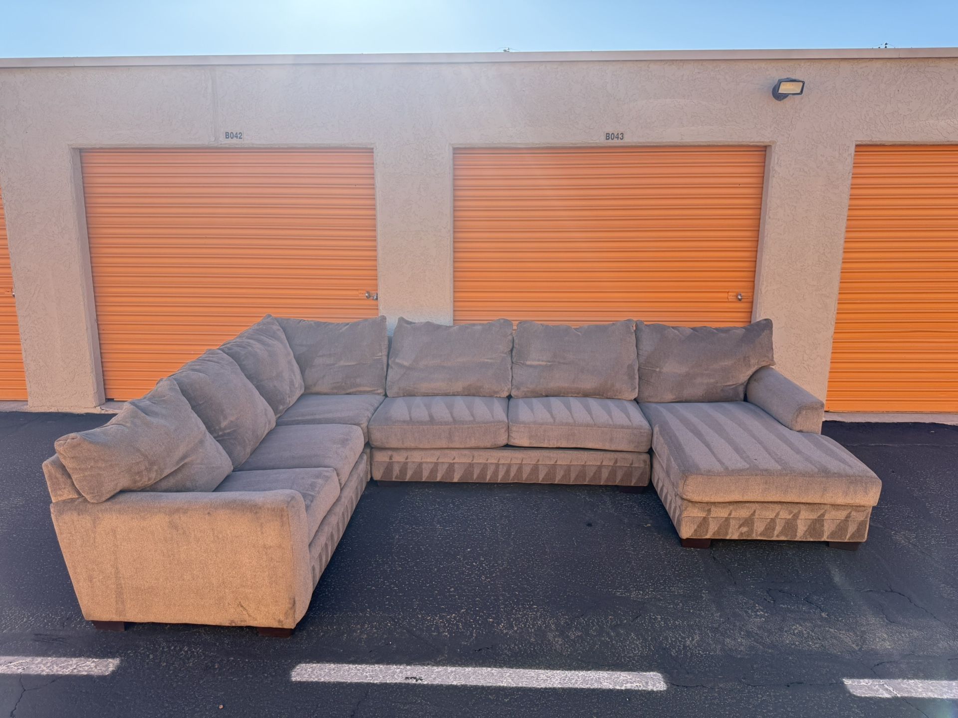 FREE DELIVERY - Large Ashley Furniture 4-Piece Sectional Couch W/ Chaise