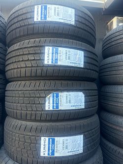 265/60/18 Kumho #4 new tires installation and balance 50,000 miles warranty