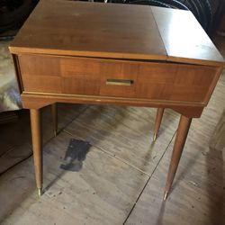 Antique singer sewing machine table