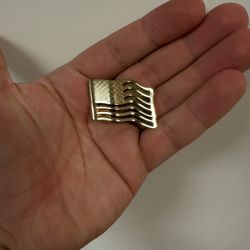 Gold American Flag Money Clip