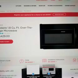 Frigidaire 1.8 Cubic Foot Under Range Microwave 