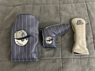 🔥 BRAND NEW Malbon x BEAMS Headcover Set – Driver, Blade Putter & Hybrid