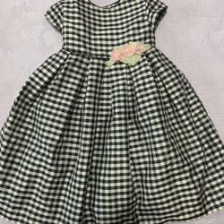 Little Girls Marmalleta Black/White Silk Party Dress