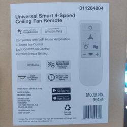 Universal Smart Wi-Fi 4-Speed Ceiling Fan Remote Works with Google Assistant, SmartThings, and Alexa, If The Ad Is Up It’s Availabe 