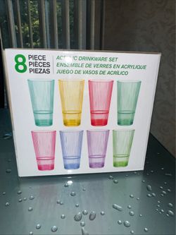 Set of 8 BNB Acrylic Drinkware Set
