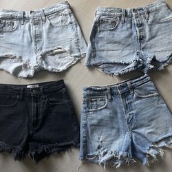 Levi & Abercrombie Denim Shorts