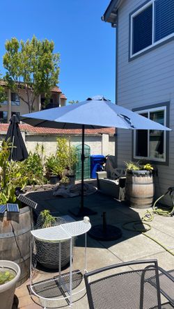 15’ umbrella new canopy with heavy duty rolling base