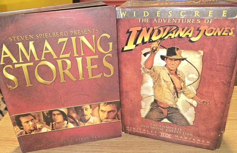 Amazing Stories: Complete First Season + Indiana Jones Trilogy Box DVD LOT