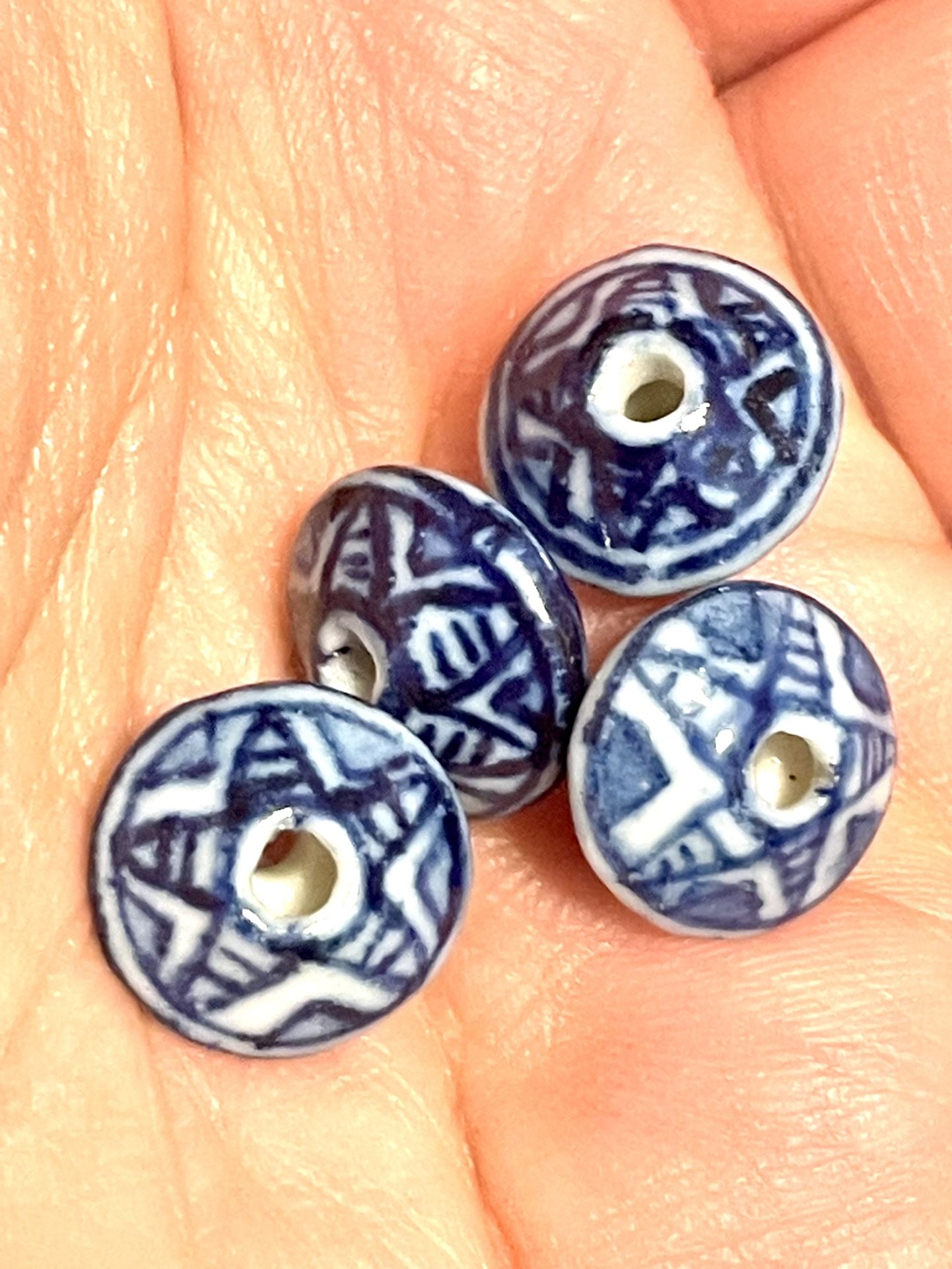 Lot Of Vintage Asian Porcelain Beads