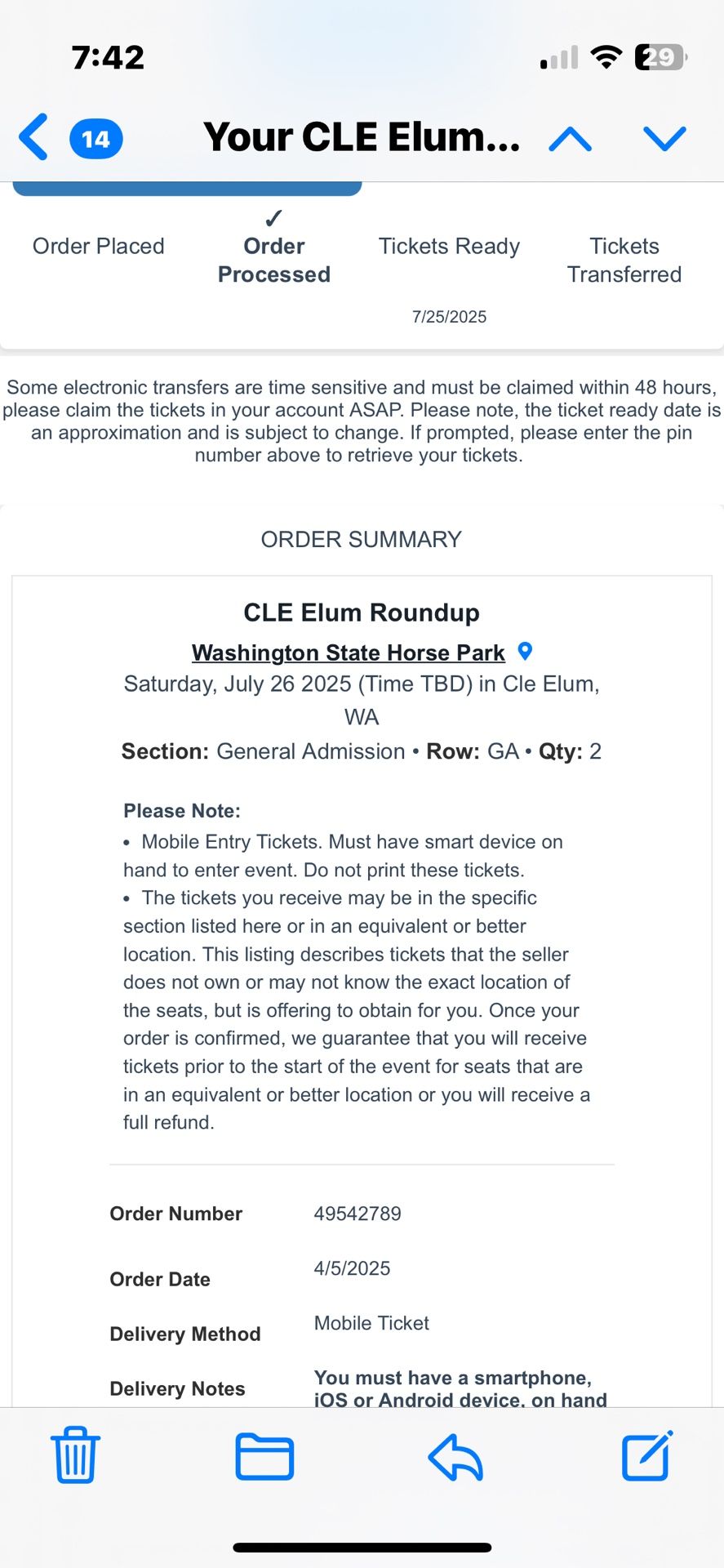 2 Tickets Cle Elum Rodeo