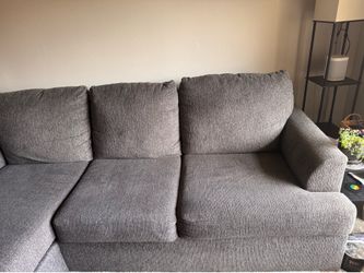 Modern grey section couch - great condition