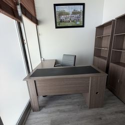 Desk With Optional Matching Bookshelf