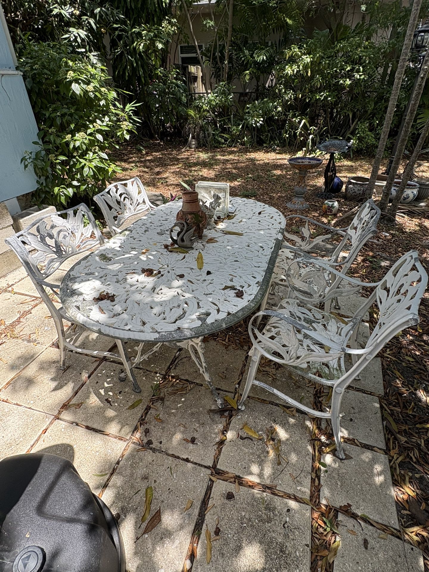 Antique Tables Chairs Bench Outdoor