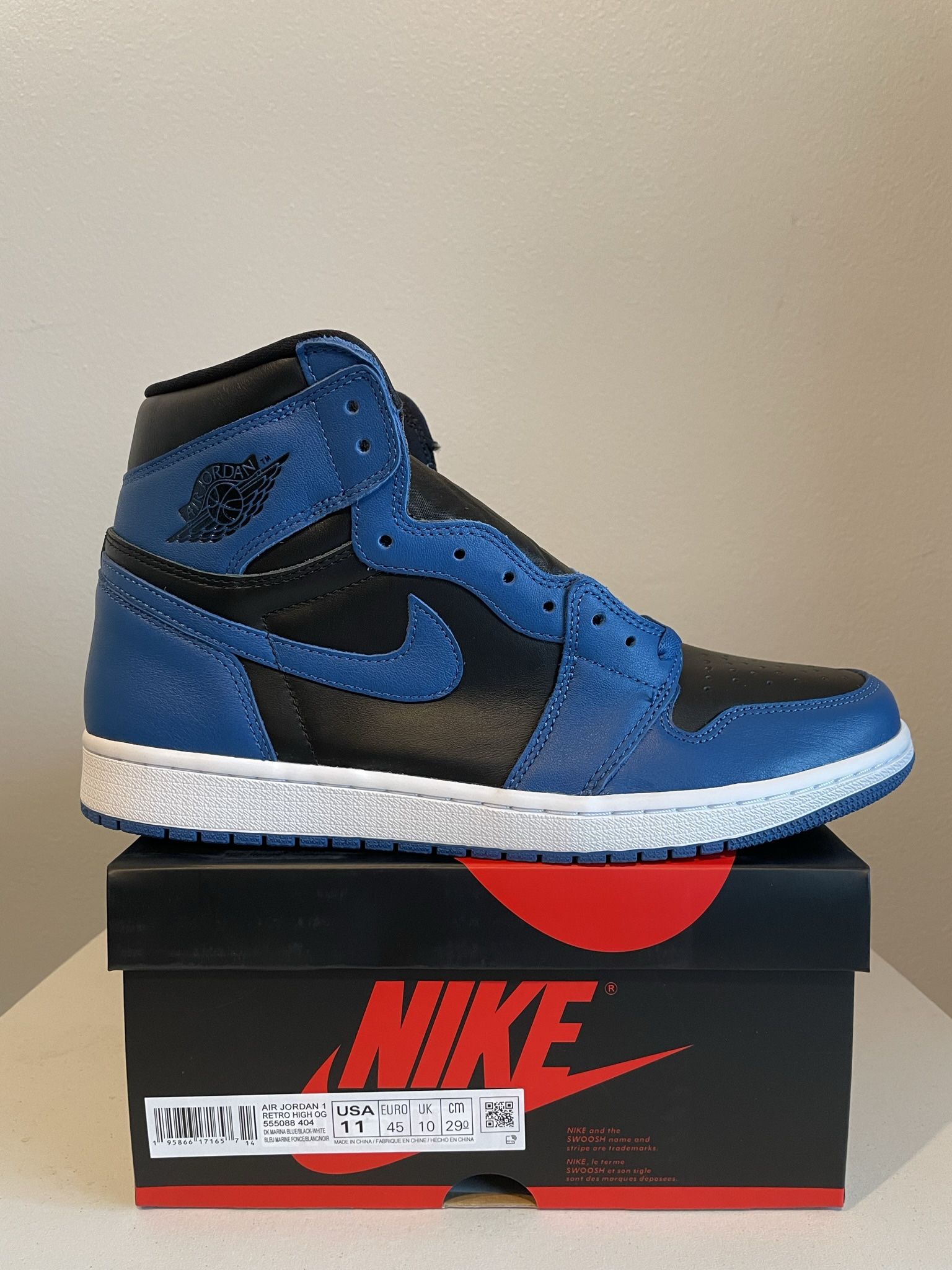 Jordan 1 High Marina Blue - 9.5, 11 M