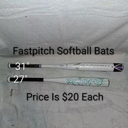 2 Fastpitch Softball Bats (Price Is $20 Each)