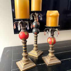 Set of 3 Whimsical Candlesticks