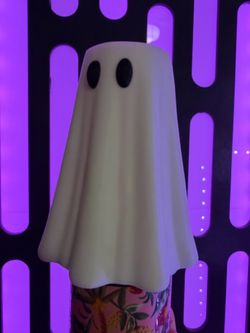 Halloween Slim Can White Ghost Koozie