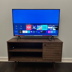 Samsung 43 inch Crystal UHD Smart TV and TV Stand