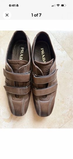 PRADA Mens Brown Leather