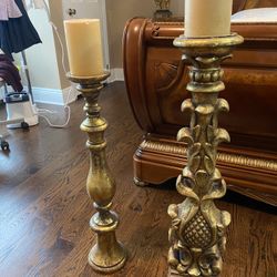 Nice Big Candle Holders With Candles