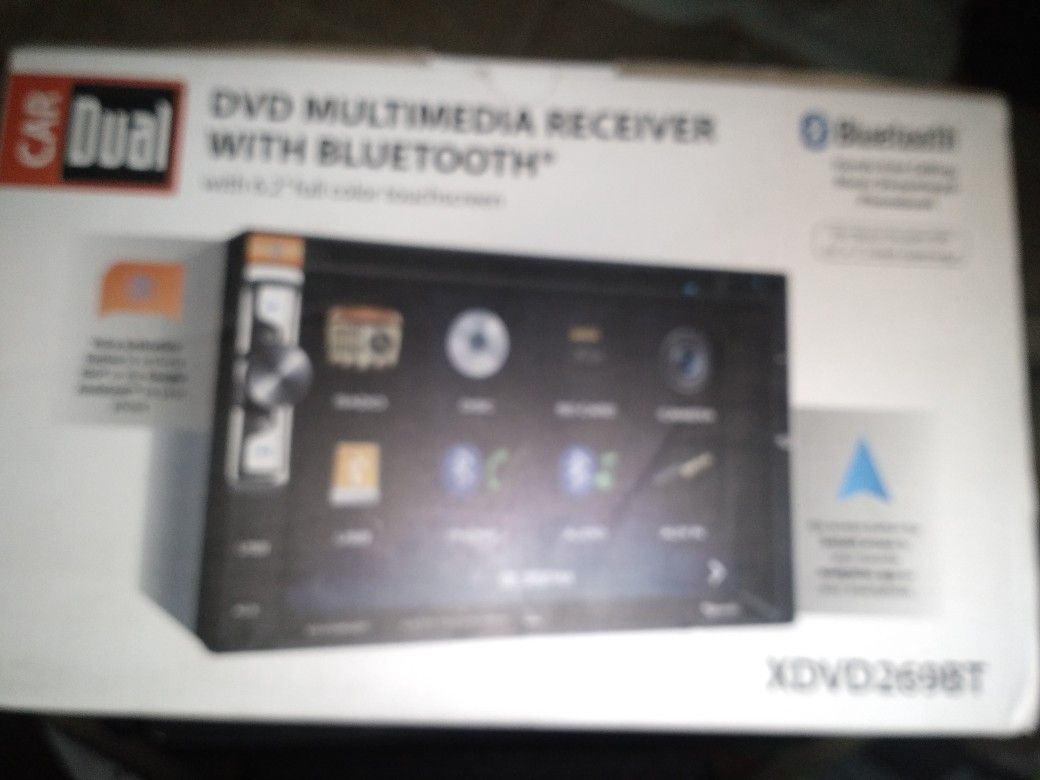Dual 6.2" Multimedia Radio With Bluetooth Model XDVD269BT for Sale in