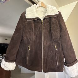 Jacket - Brown Suede Leather - Women’s - L