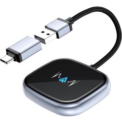 Brand New Wireless Android Auto Adapter, Wireless carplay Adapter, Latest NFC Touchscreen Connectivity, Wireless Plug-and-Play for Android Devices