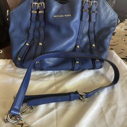 Blue Leather Michael Kors Purse