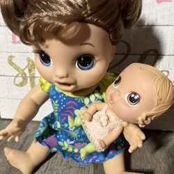 Baby Alive Brunette Happy Hungry & Crib Life Doll! 15$ 