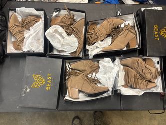 Beast Fashion Faux Leather Fringe Ankle Booties