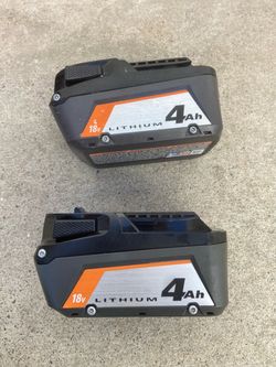 Ridgid 18V 4Ah Lithium Battery – 2 Pack
