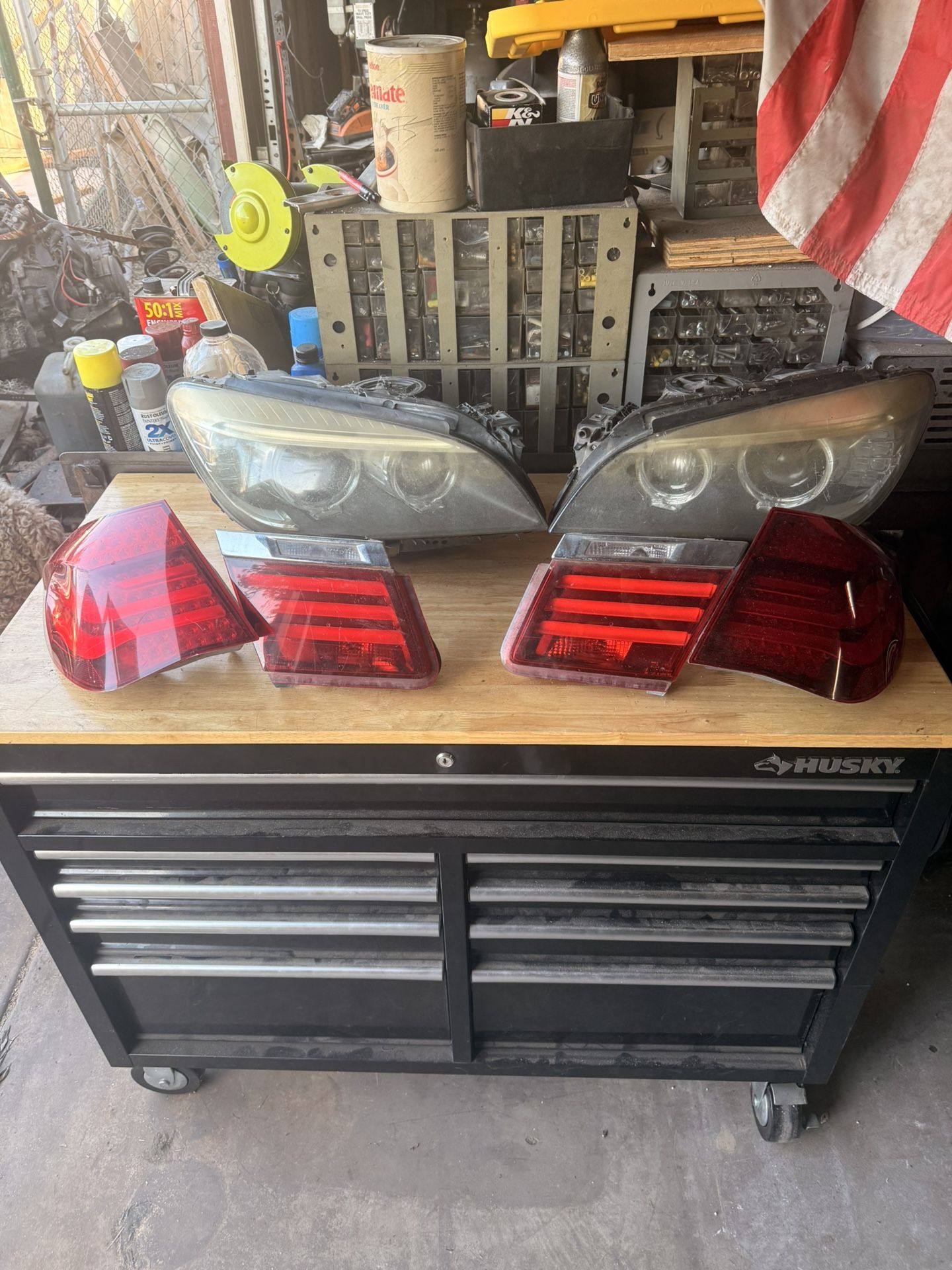 BMW 750Li headlights & taillights