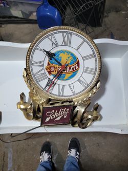 Schlitz Globe Clock Sign