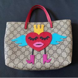 Gucci GG Supreme flying Heart Tote Bag vintage designer purse